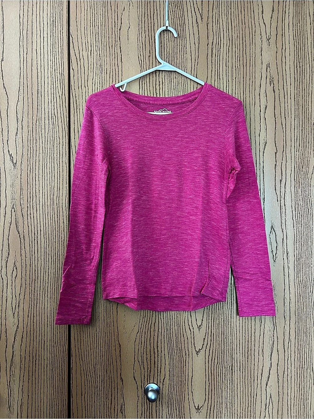 Eddie Bauer Women's Everyday Long-Sleeve Crewneck T-Shirt Pink
